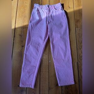 Zara Pink High Rise Straight Leg Jeans Size 4
